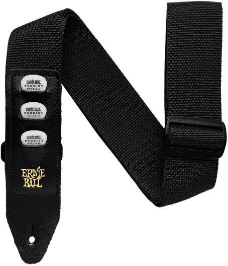 Popruh na kytaru 98-180 cm Ernie Ball 4039 Černý Zásobník na kostky