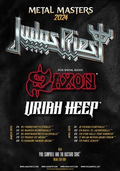 V březnu 2024 konečně dorazí JUDAS PRIEST. Místo Ozzyho je doprovodí SAXON a URIAH HEEP. | Spark Rock Magazine