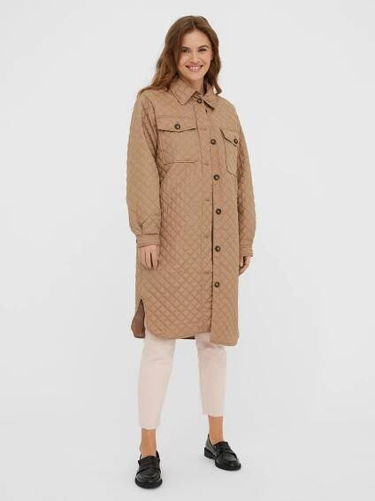 VERO MODA Přechodný kabát 'SIMONE ROSE' – hnědá: přední strana