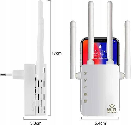 Zesilovač signálu Wi-Fi WLAN AC1200 DUAL BAND 2.4G 5G 1200Mpbs Výrobce ostatní