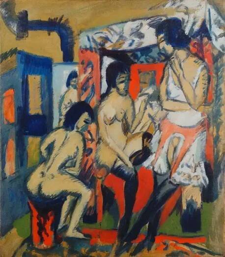Kirchner, Ernst Ludwig: Akt v ateliéru