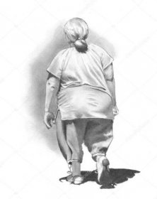 Kresba ženy odcházet tužkou — Stock Fotografie © joyart #1569089