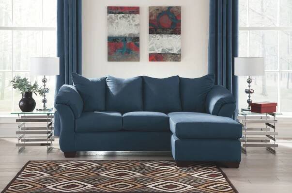 Darcy Blue Sofa Chaise