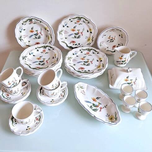 Francouzský snídaňový set porcelánu