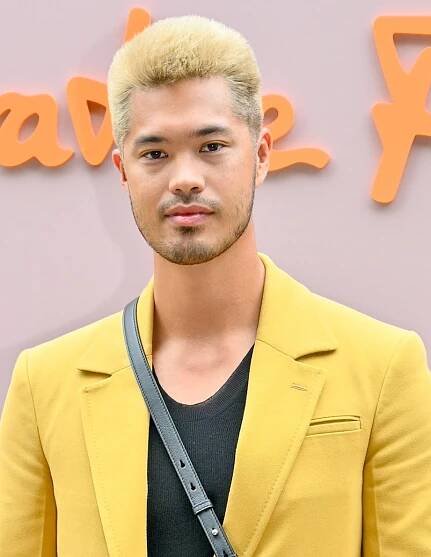Ross Butler at the Salvatore Ferragamo show during Milan Fashion Week 2021