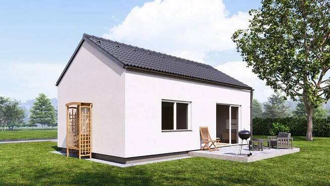 Výstavba dřevostavby Bungalov Easy 38 za 2 449 000 Kč Olomouc, Slavonín Smart dřevostavby | Domy na klíč • Firmy.cz