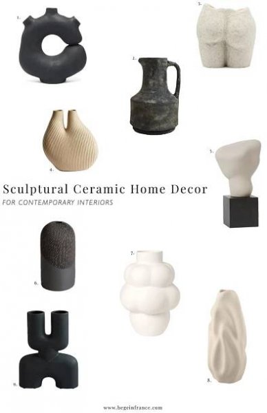 New Minimalist Sculptural Ceramic Home Accessories Shopping Page 