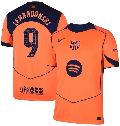 Raphinha Barcelona Nike 2025/26 Third Replica Player Jersey - Orange