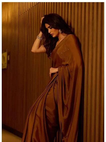 Karishma Tanna Stuns in Earthy Elegance and Breezy Blues