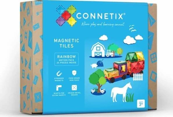 Connetix Magnetic Tiles Rainbow základ pro auta 24 dílků od 944 Kč