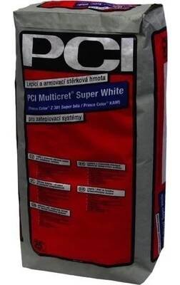 PCI Multicret Super white lepicí a armovací stěrková hmota 25kg bílá