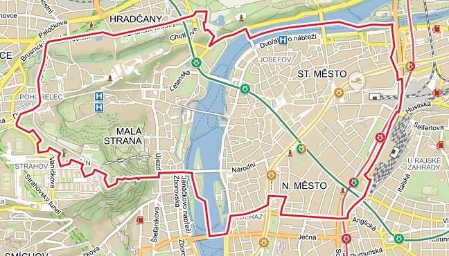 Mapa Prahy 1