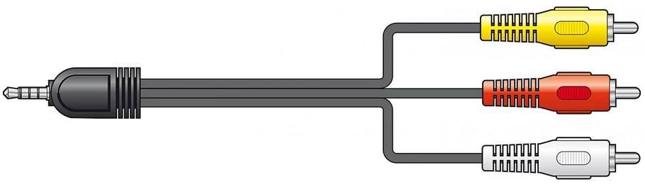 AV:link kabel ke kameře Jack 3.5mm samec - 3x RCA samec, 2m