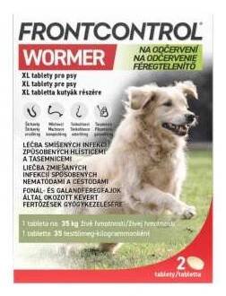 Frontcontrol Wormer pro psy XL 35 kg 2 tablety