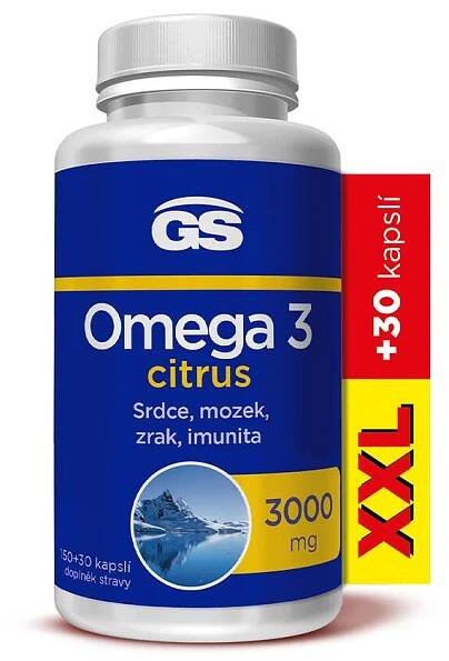 GS Omega 3 Citrus XXL 150+30 kapslí