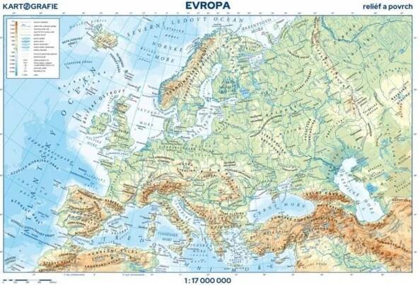 Evropa – příruční mapa - neuveden
