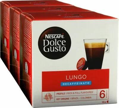 Obrázek produktu pro Nescafé Dolce Gusto Caffe Lungo, Kávová kapsle, Lungo, Dolce Gusto, 16 hrnků, 6/11, Hnědá, Červená