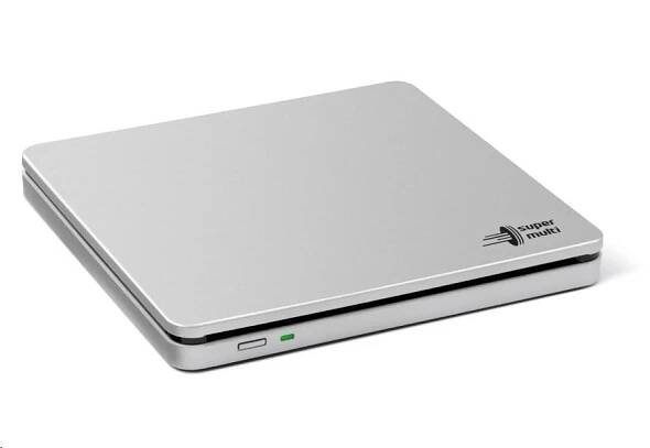 HITACHI LG - externí mechanika DVD-W/CD-RW/DVD±R/±RW/RAM/M-DISC GP70NS50, Blade Ultra Slim, Silver, box+SW | Veashop