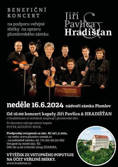 BENEFIČNÍ KONCERT NA PODPORU VEŘEJNÉ SBÍRKY – Jiří Pavlica & HRADIŠŤAN – 16.6.2024
