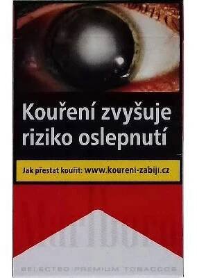 Kartonové balení tvrdá krabička cigarety s filtrem Marlboro Red kolek R 169 Kč 10x20 ks