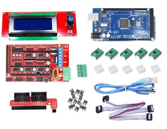 CNC kit 2 RAMPS 1.4 + Arduino Mega + displej + drivery A4988