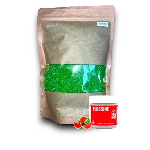 FlossArt Barevný super hrubý cukr - 1 Kg - Meloun