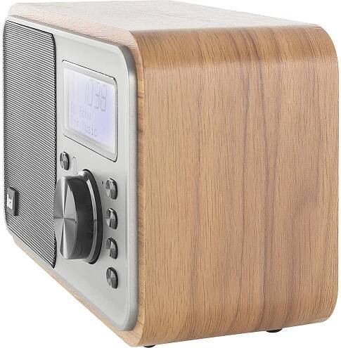 Dual DCR 51 stolní rádio DAB+, FM AUX, Bluetooth, DAB+, SD, FM, USB funkce alarmu, s akumulátorem dřevo : Půhy.cz
