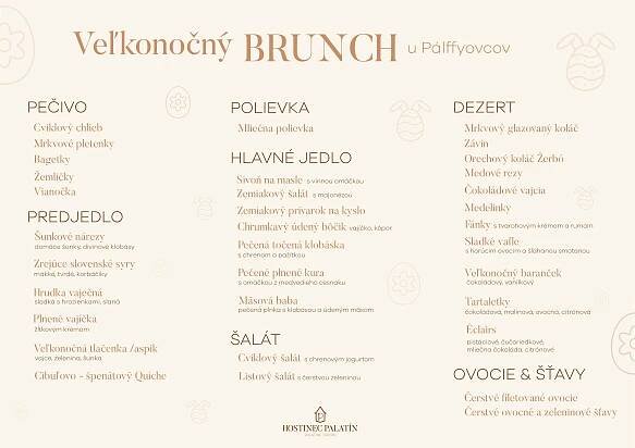 Veľkonočný brunch u Pálffyovcov | Podujatia | Visit Bratislava