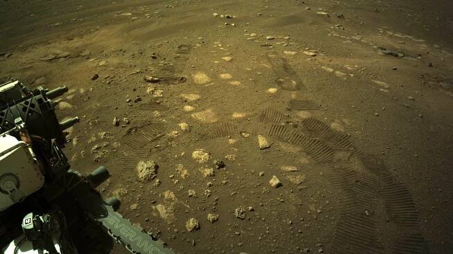 NASA shares first recording of Perseverance rover driving on Mars