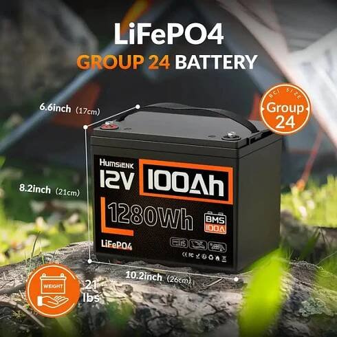 4 pack 12 8v 100ah lifepo4 lithium battery with built in 100a bms low temp cut off 15000 cycles 10 year   solar   backup power rv camping compatible with group 24 battery box over voltage under voltage protection high temp resistant 4 f to 158 f batteries 1