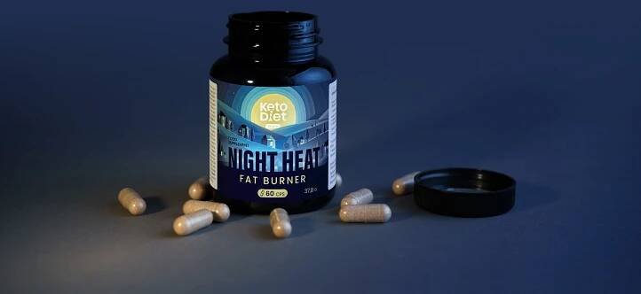 Tablety KetoDiet HEAT – noční spalovač tuků (60 kapslí)