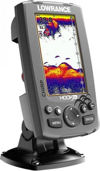 Lowrance Echolot Hook-4X CHIRP + baterie a nabíječka ZDARMA