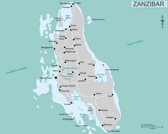 Zanzibar mapy ke stažení – Výběr hezkých map