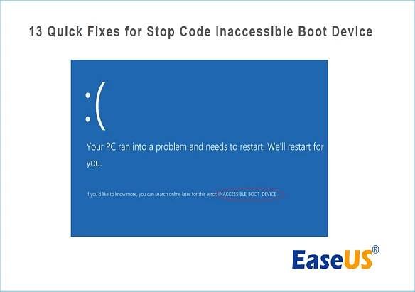 Fixed: Windows Stop Code Inaccessible Boot Device