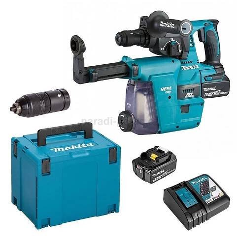 MAKITA DHR243RTJW aku vrtací a sekací kladivo 18V 5,0Ah