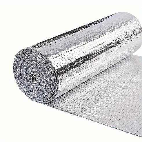 1 role reflexní izolační pěnová fólie - oboustranný aluminiový fóliový tepelný bariéra, úsporné termoizolace pro okna, střechy, garážová vrata v obytných vozech - vysoká kvalita, snadná instalace a odstranění, úsporný prostorový design, ochrana proti teplu v karavanu |   bublinkovým štítem | trvanlivá tepelná bariéra