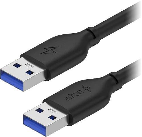 AlzaPower Core USB-A to USB-A 3.2 Gen 1 0.5m černý
