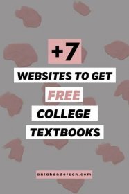 +7 Websites To Get Free College Textbooks