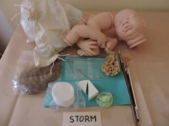 Reborn kit na výrobu realistické panenky, miminka STORM - Hračky