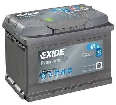 EXIDE Startovací baterie PREMIUM 12V 61Ah 600A EA612