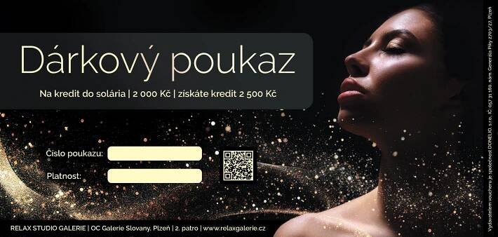 Dárkový poukaz na kredit do solária