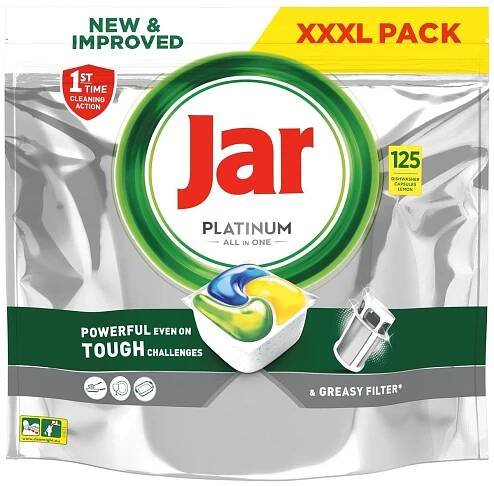JAR Platinum All in One kapsle do myčky Yellow 125 ks jen za 539 Kč Drogerka24.cz