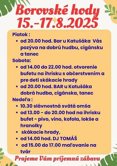 Borovské hody 2025