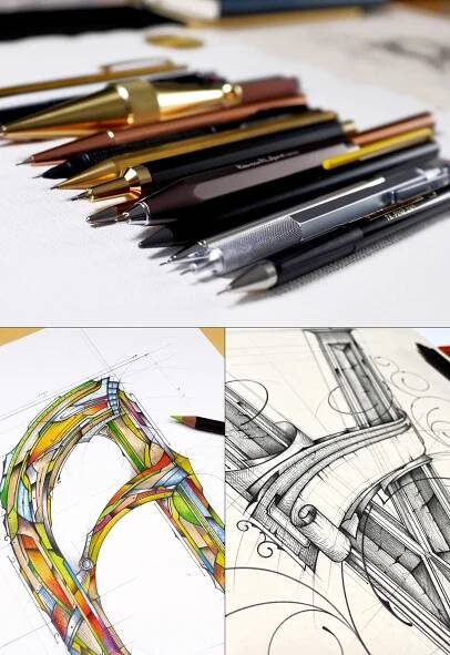 Example of Some Sketches | Lettering and Designs | Pencil 0.2 / 0.5 / 0.7