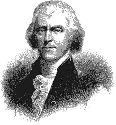 Vektorový obrázek, ilustrační klipart Thomas Jefferson v rozlišení 1196x1280 pixelů zdarma ke stažení, Osobnosti vektor do vašich dokumentů