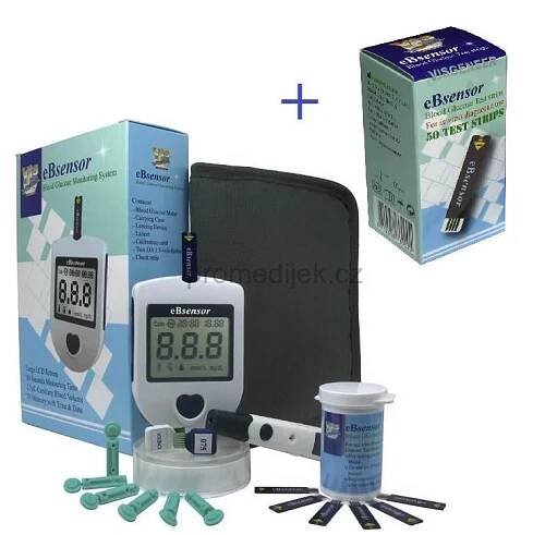 Glukometr Visgeneer eBsensor + 50 testovacích proužků 