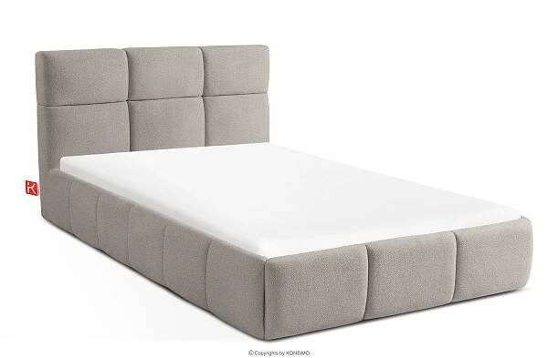 Čalouněná postel 120 cm ve skandinávském stylu světle šedá ALTOS - barva světle šedá - KONSIMO. online obchod s nábytkem