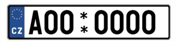 Registrační značka pro nosič kol