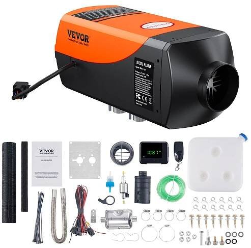 VEVOR Dieselový ohřívač vzduchu 12V 2KW LCD displej dálkové ovládání  - Vzduchotechnika, topení
