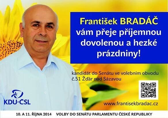 Kampaň do senátu a webové stránky představuje František Bradáč